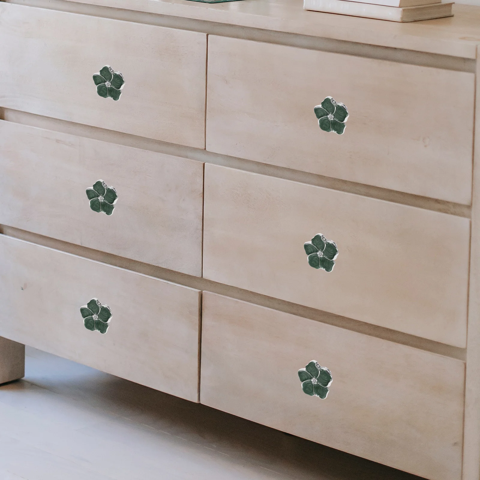سبيكة مقبض درج 25 قطعة زهرة على شكل الزنك معدن مقبض سحب لخزانة مضمد خزانة خزانة استخدام الزخرفية #6