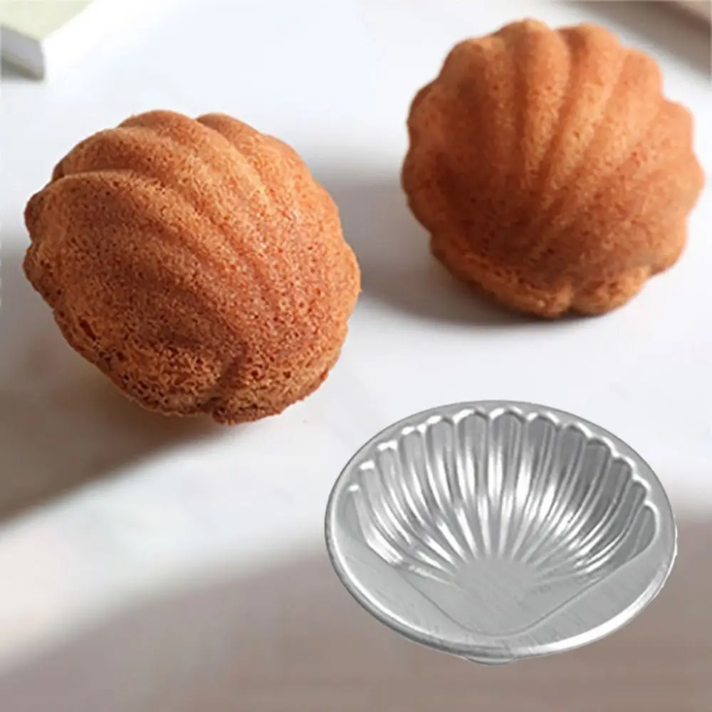 

6pcs Easy To Clean Aluminum Alloy Shell Baking Mold Easy To Demold DIY Pudding Mold Corrosion Resistant Cake Baking Pan Kitchen