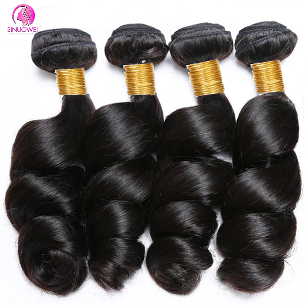 Loose Wave Bundles Brazilian Human Hair Weave Bundles Remy Raw Hair Weave Extensions 1/3/4 Bundles Wholesale For Black Women