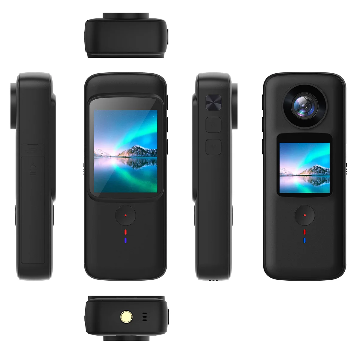 2023 New 4K HD Vlog Action Camera Dual Screen Anti-Shake Handheld Video Recorder Outdoor Diving Waterproof Sport Camera