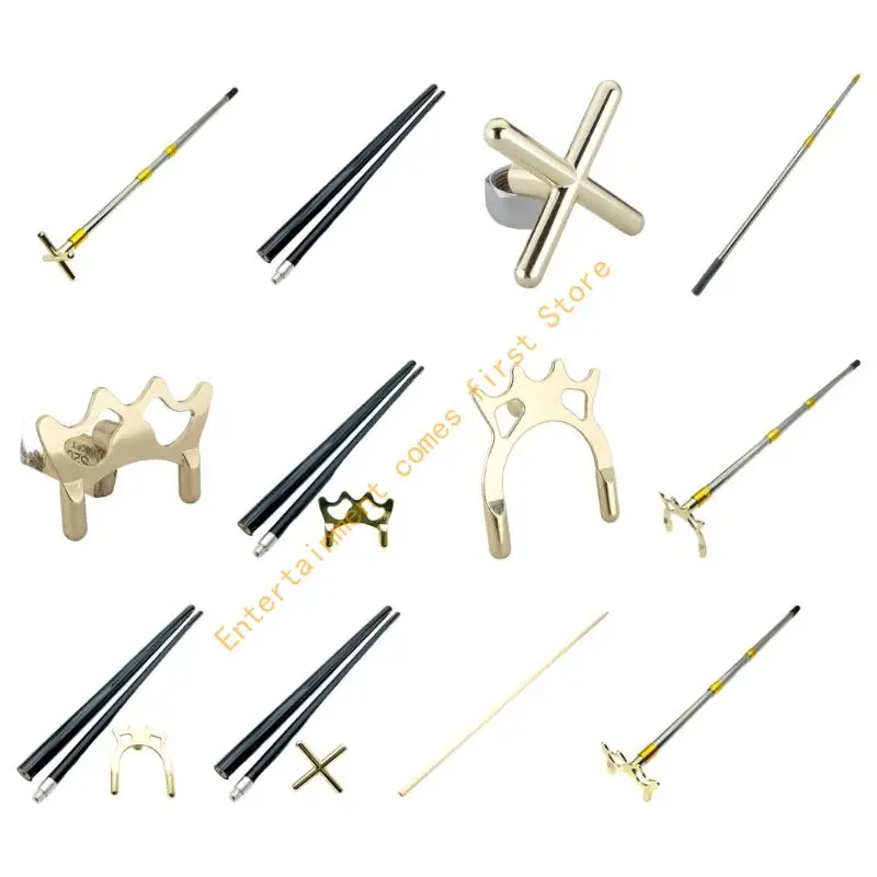 

55KD Adjustable Bridge Head High Lows Fork Corrosions Resistant Metal Billiards Bridge Tool Enhances Billiards Game Performances