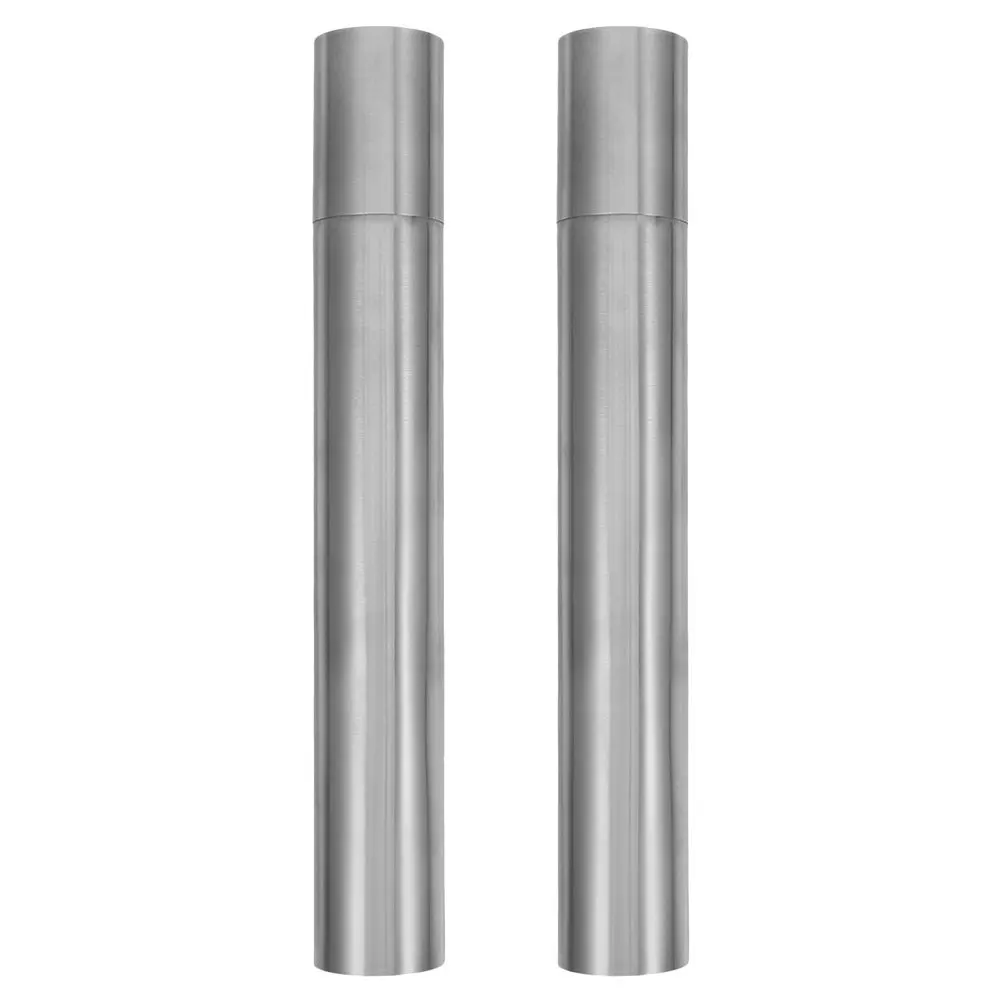 

2pcs Stainless Steel Document Tube: Durable Cylinder For Birth Certificate Diploma Storage Portable Waterproof Metal Tube,