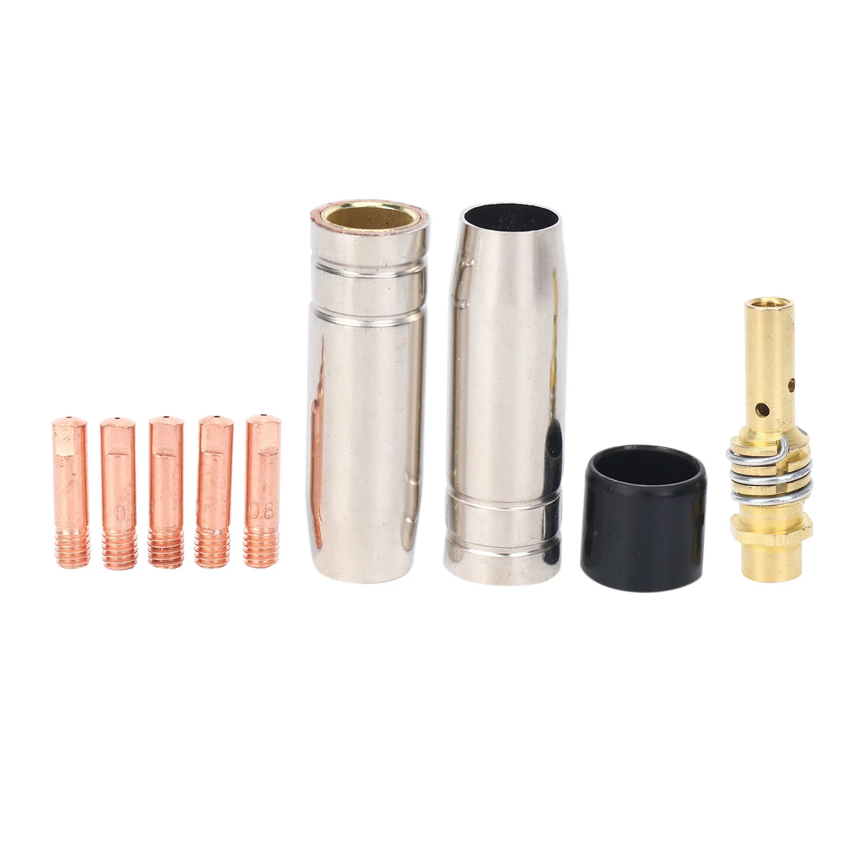 

A92P 27 шт./компл. 15Ak Mig/контактные наконечники сварочного сопла 0,8X25 мм M6 набор держателей газового разъема Ad068+