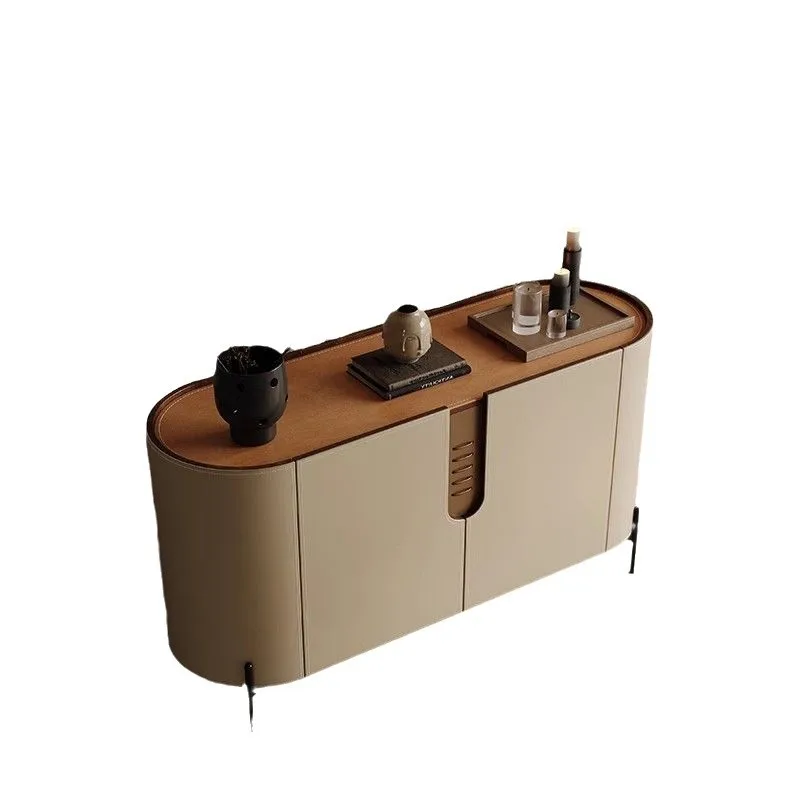 Italian Leather Cabinet for Living Room Easy to Use Durable Build High Quality Sturdy Construction Premium Quality