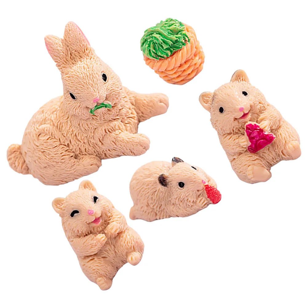 

5Pcs Miniature Resin Garden Decorations Cartoon Style Fairy Bonsai Accessories Micro Landscape Ornament