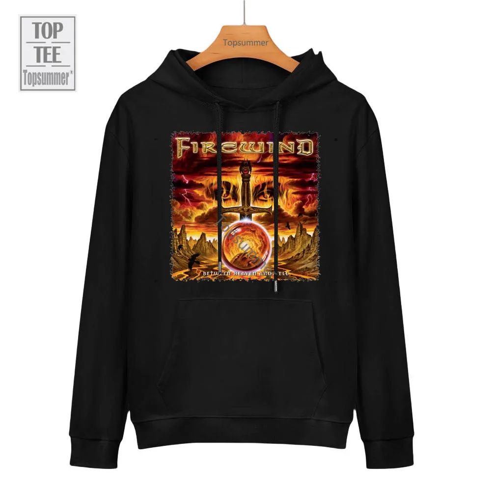 

Between Heaven and Hell Album Hoodie Firewind Tour Sweatshirts Man Retro Streetwear Hoodies Graphics Print Tops