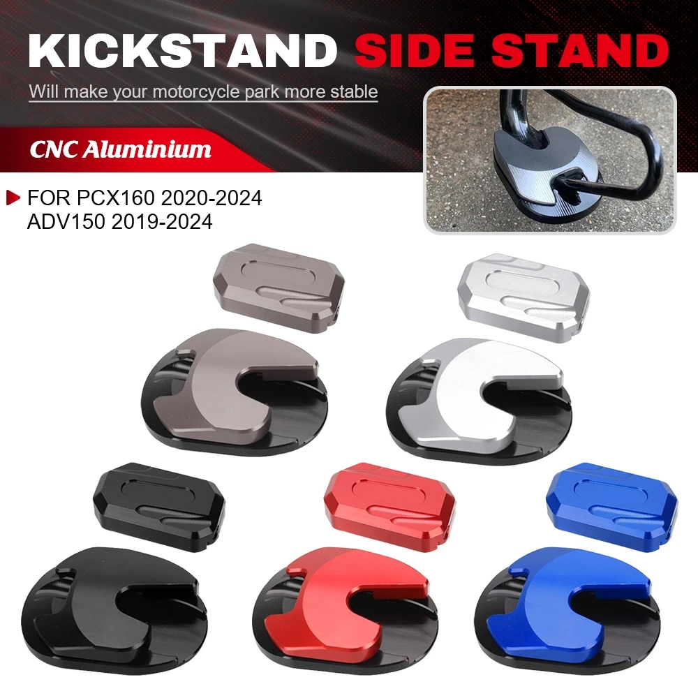 

Motorcycle Kickstand Side Stand Extension Pad Support Plate Enlarge For HONDA PCX160 PCX 160 2020-2024 ADV150 ADV 150 2019-2024