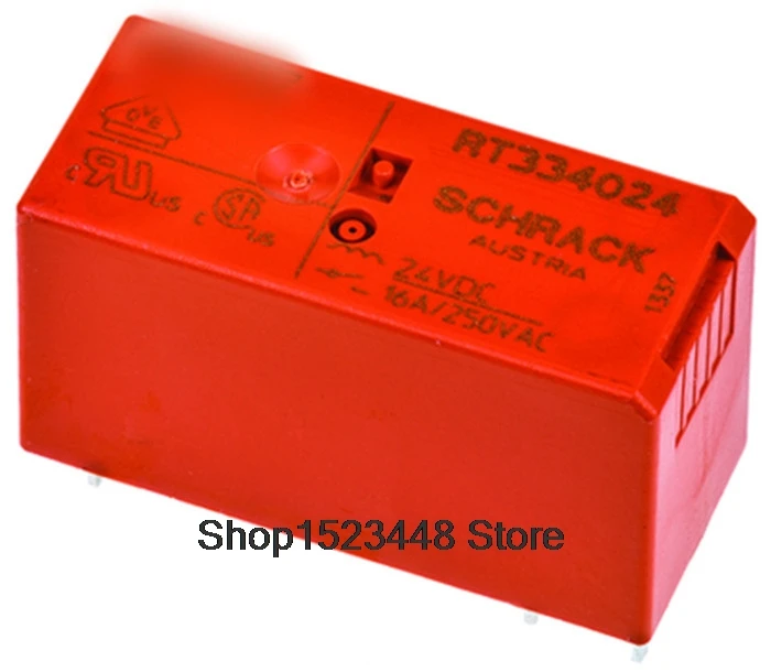 10PCS/LOT New  RT334024 16A  RT334024-24v   24vdc 25vac 6PIN