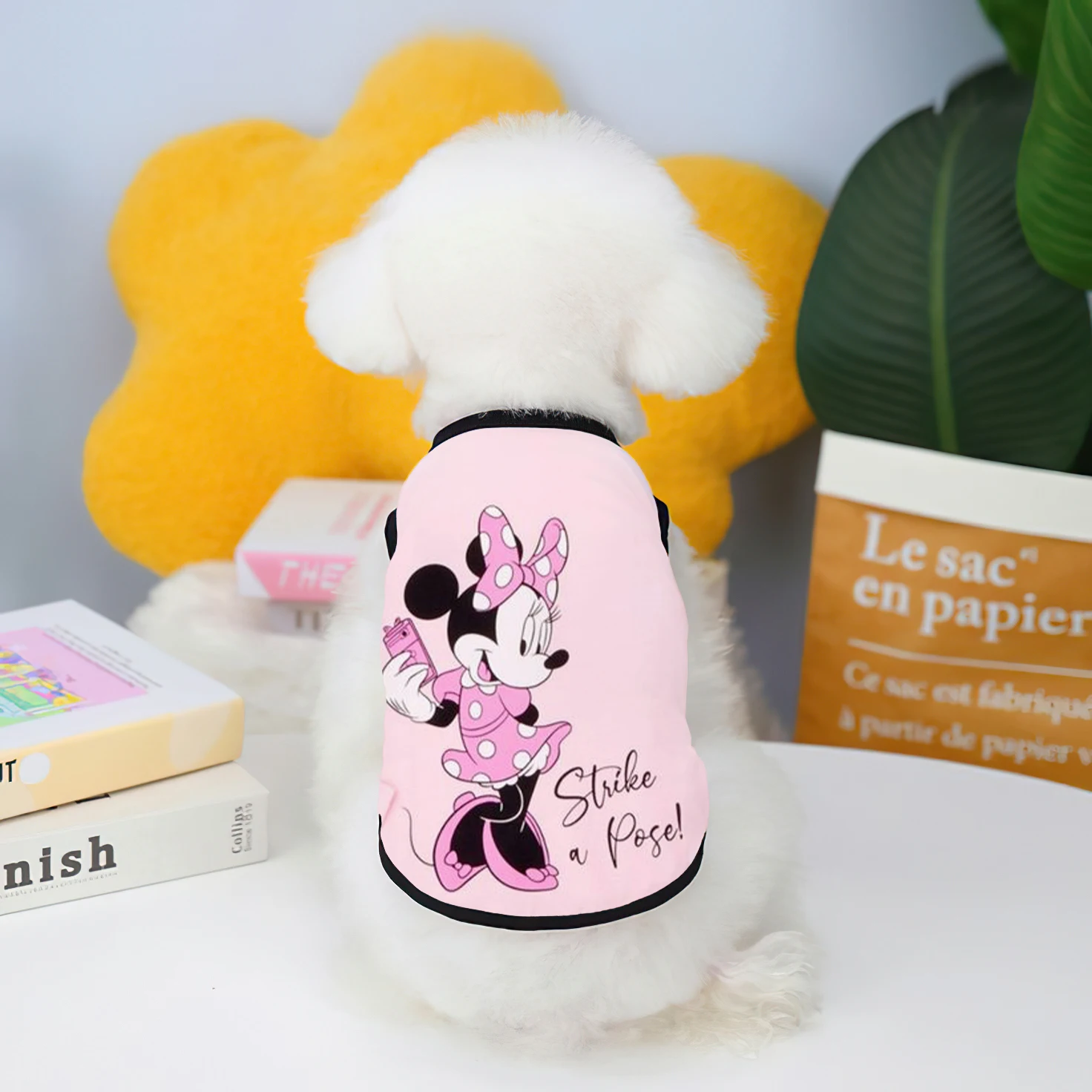 Dog Supplies Disney Mickey Minnie Elements Clothes for Large Dogs Puppy Summer Clothes Vests Chihuahua Pet Products Home Garden