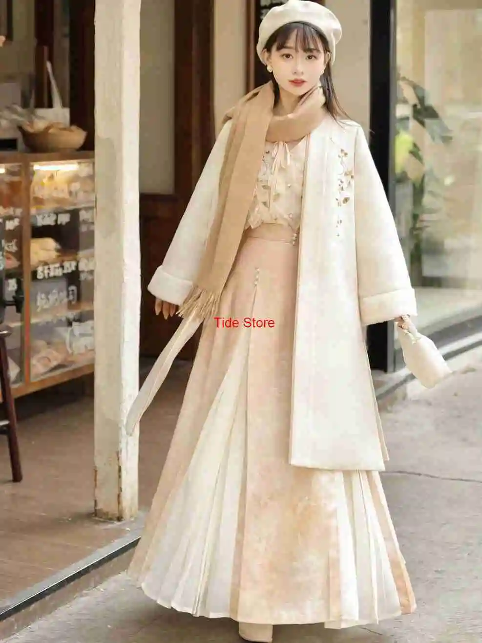 

Autumn Evening Hanfu for Women Improved Daily Han Elements New High-end Chinese Style Three-pleat Skirt Party Performance Dress