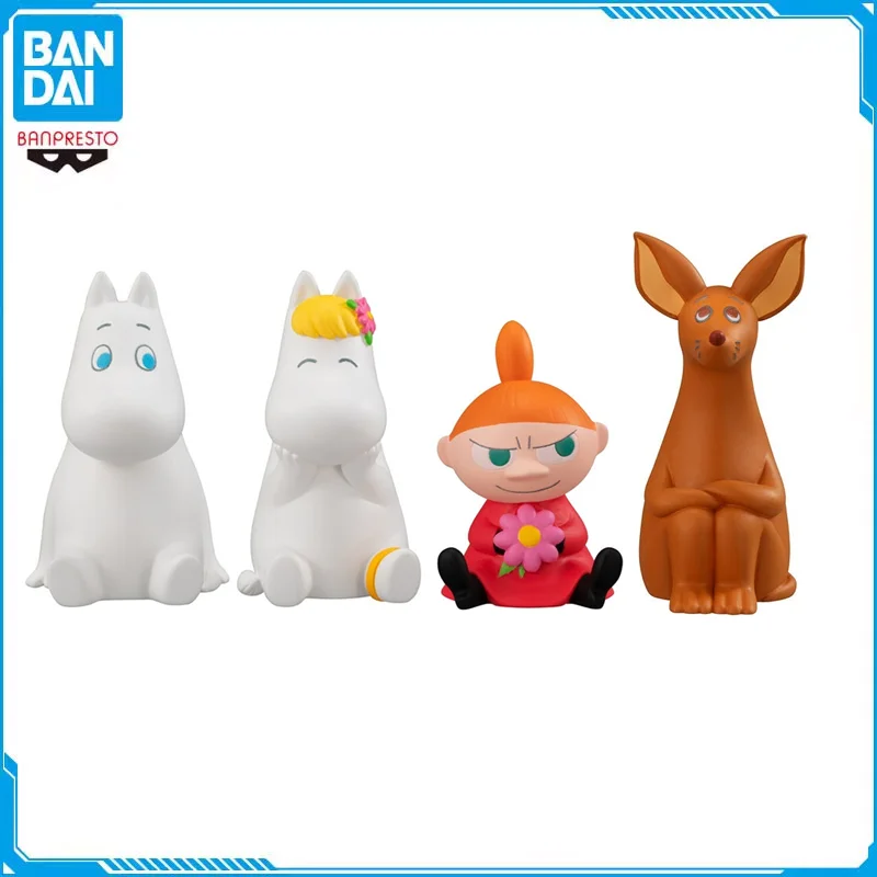 BANDAI Original Gashapon Toys Moomin Muuminpeikko Pikku Myy Nipsu Niiskuneitti Anime Action Figures Capsule Toys Kids Gifts