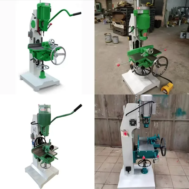 Semi Automatic Vibrating Vertical Hollow Chisel Slot Mortiser Hole Tenoner Mortising Rectangular Wood Drilling Machine