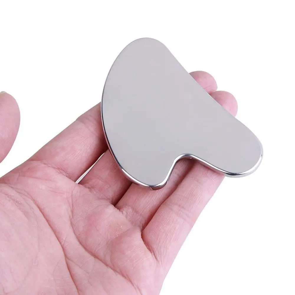 New Stainless Steel Gua Sha Scraper Heart Shape Universal Guasha Massage Tool Face Massager for Facial Beauty Eye Massage