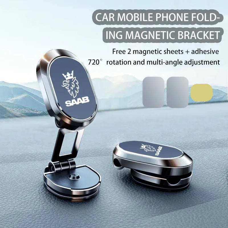 Metal Magnetic attraction Car Phone Mount GPS Holder For Scania Saab Emblem 93 9 3 95 9 5 900 9000 Aero Hirsch 2024 2023 2022