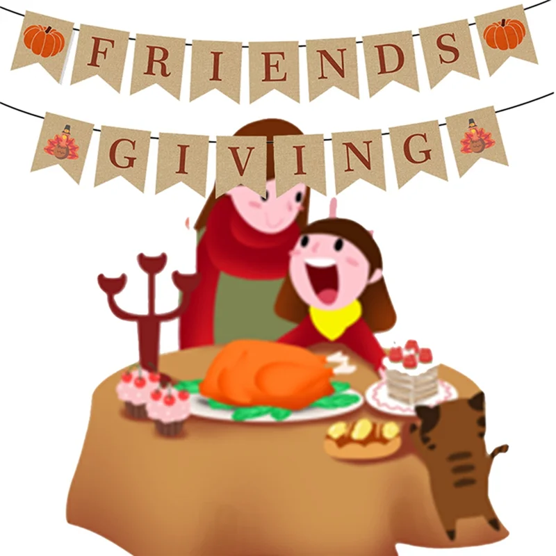 ABRB-1 шт. флаг с буквами, украшение на День Благодарения для украшения вечеринки на День Благодарения