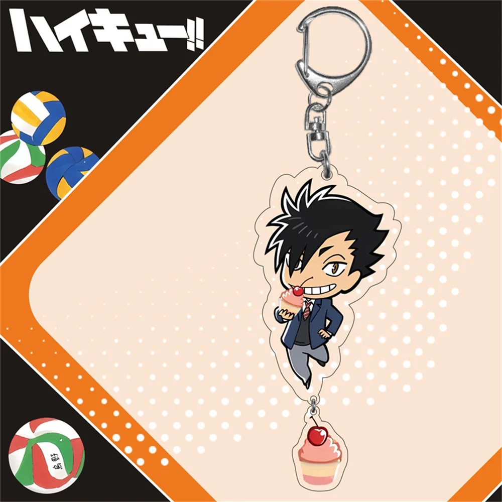 personalized anime Volleyball keychain Mini PVC Sport Car haikyuu KeyChain volleyball Ball Key Holder Ring For Players Men Women