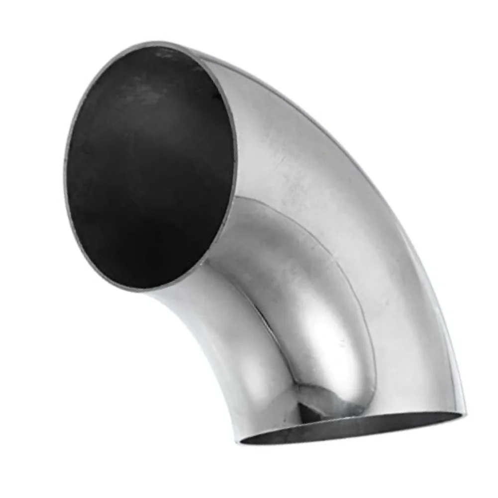 Stainless Steel 304 90 Degree Elbow for Stamped Welding Connections Compatible with Piping and Fluid Transfer Systems