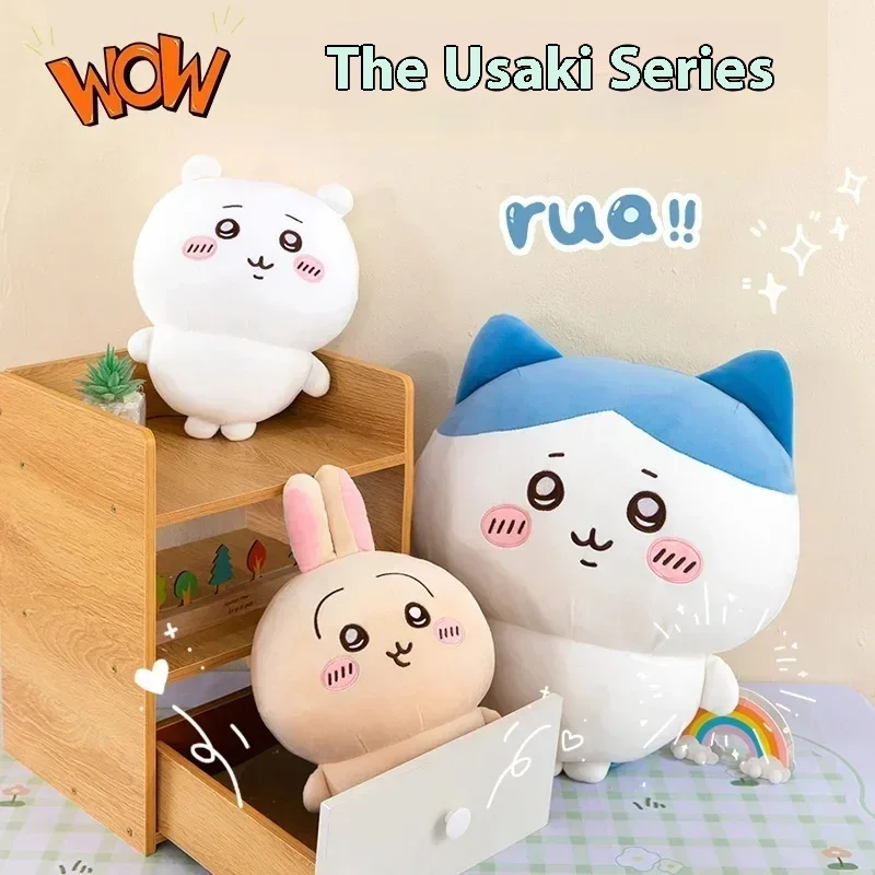 Large Size 60cm Usachi  Doll Kawaii Plush Toy Peripheral Self-deprecating Bear hachiware Pillow Cushion Gift 20-60cm