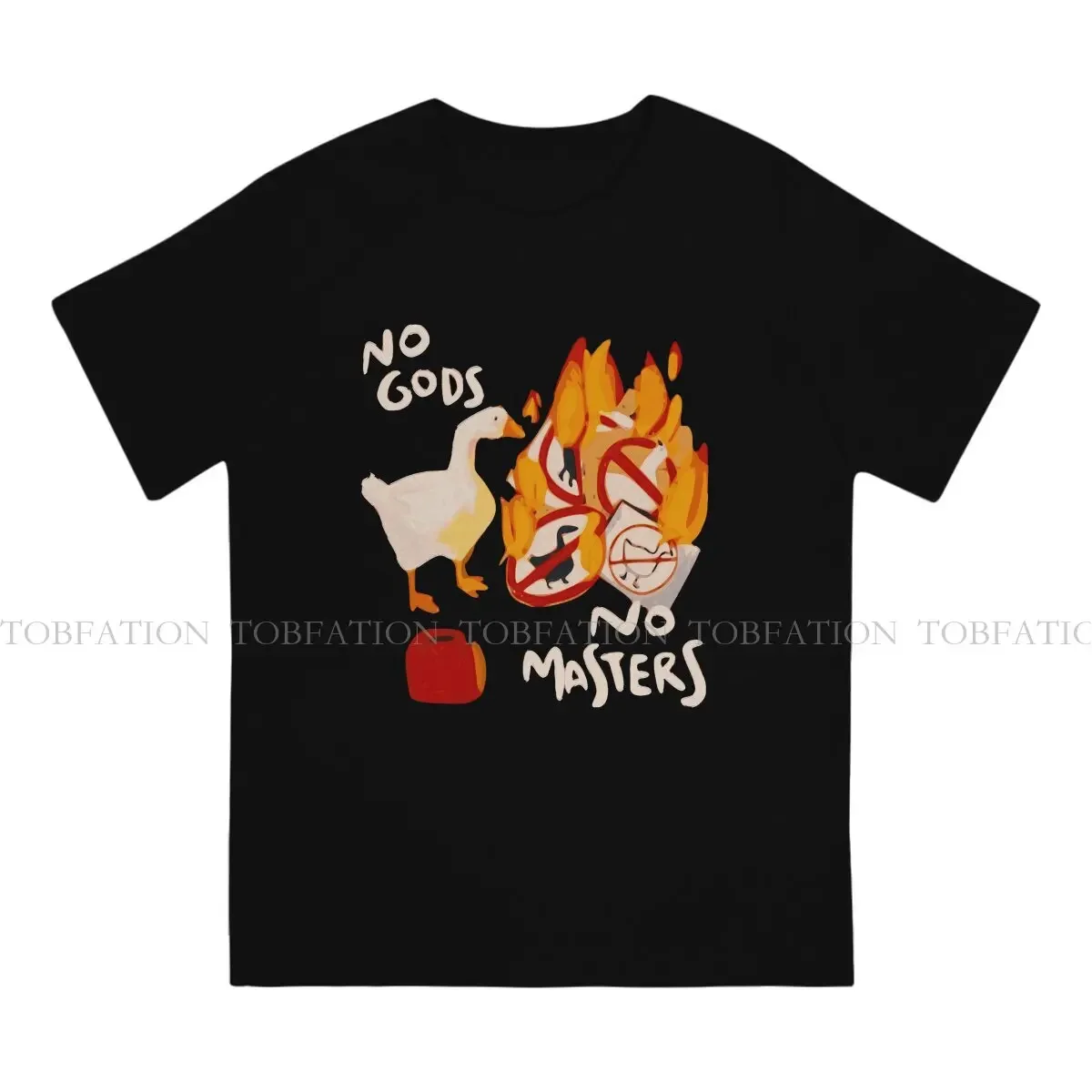 Untitled Goose Game NO GODS Tshirt Homme Men Clothes 4XL 5XL 6XL 100% Cotton T Shirt