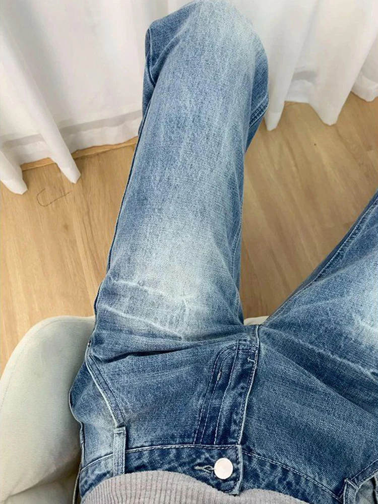 بنطلون جينز نسائي واسع شتوي نحيل نحيف قابل للتمدد مريح من نسيج القطن الناعم أنثى الدنيم موضة أساسية بسيطة