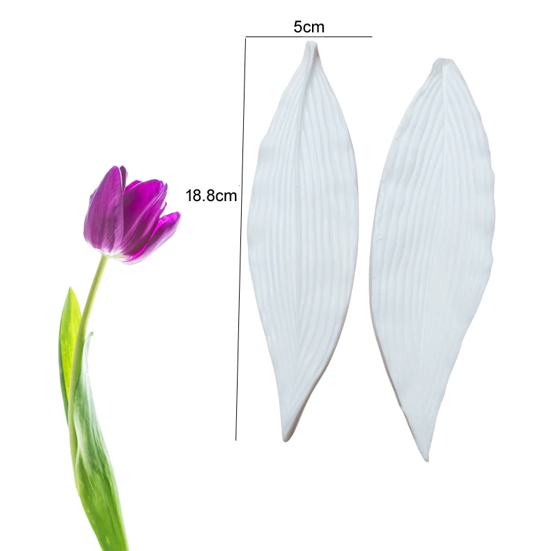 Tulip Petal Large Leaf Silicone Veiner Mold DIY Handmade Fondant Flower Clay Gumpaste Mould Cake Decorating Tools Bakeware M2912