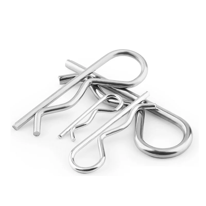 M1.2~M6 R Type Spring Cotter Pin 304 Stainless Steel Wave Shape Spring Split Pin Clip Clamp Hair Tractor Pin for Repairing Cars
