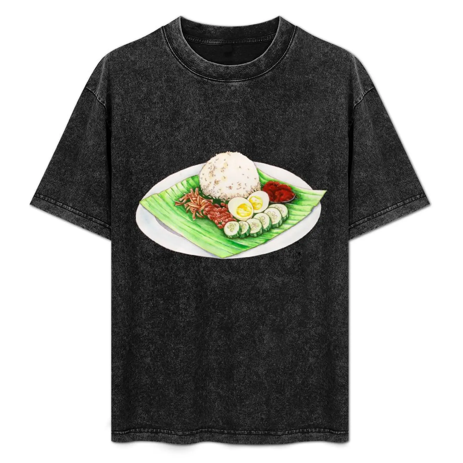 

nasi lemak T-Shirt Retro Graphic Print T-Shirt