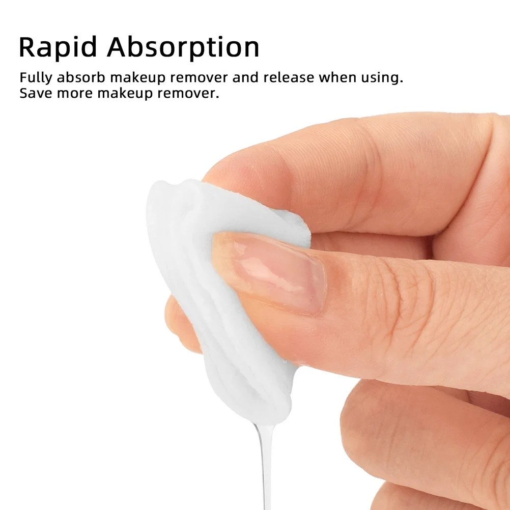 แผ่นเช็ดเครื่องสำอาง 100 ชิ้น แบบกลม ผลิตจากผ้าไม่ถักทอ ใช้ได้ทุกวัน แผ่นสำลีเช็ดหน้า เนื้อนุ่ม สะดวกสำหรับการเดินทาง