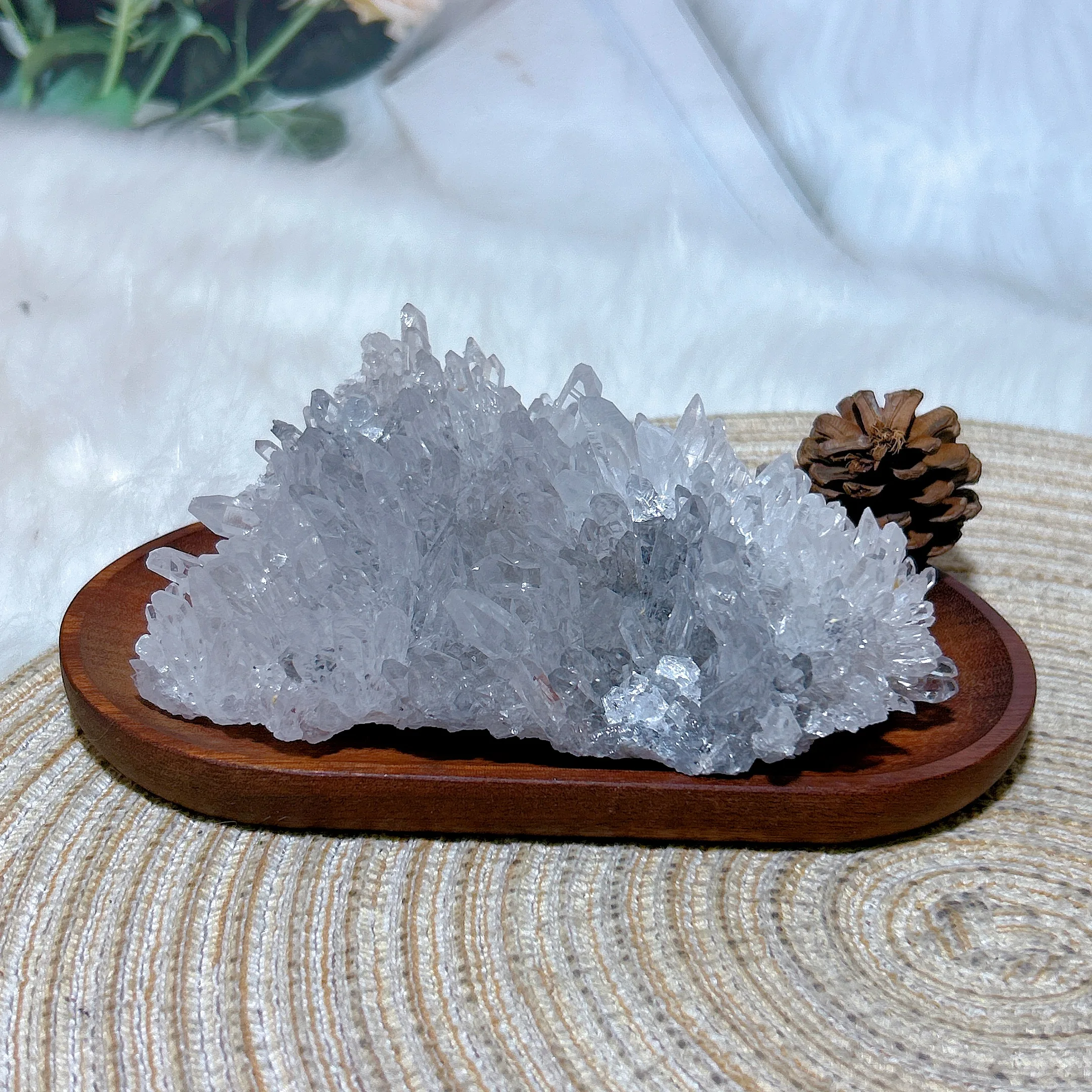 

Healing Natural Brazil Crystal Clear Quartz Cluster Specimen Raw Stone Home Decorations Ornament Room Decor Ore Mineral Gift