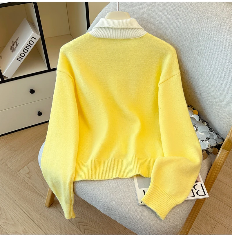 새로운 가을 긴팔 패션 여성 가디건 스웨터 니트 코트 턴다운 칼라 싱글 브레스티드 한국 캐주얼 여성 상의