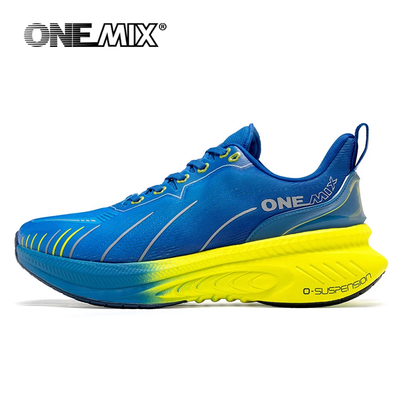 ONEMIX New Cushioning Running Shoes For Men Suitable Heavy Runners Lace Up Sports Women Non-slip Outdoor Athletic Male Sneakers