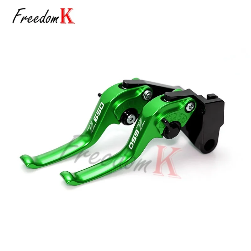 For Z650 Z650RS 2017‑2024 Motorcycle Two Finger Short Adjustable Brake Clutch Levers CNC Aluminum Anti‑Slip Modification Replace