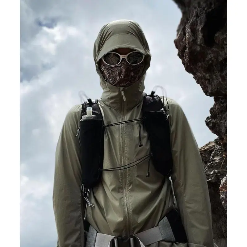 

Faionable Outdoor Skin Clothes Sun Protection Breathable Waterproof Spring Summer ex Jaet Stand Fit Long Sve Ho...