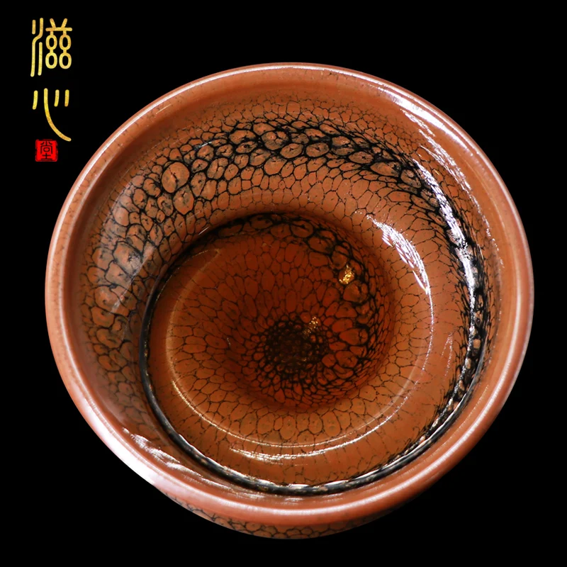 

Zixin Hall Chen Yeqi Qiankun Jianzhan Handmade Partridge Spotted Tianmu Tasting Raw Mineral Tea Master Cup