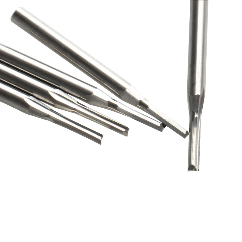 5pcs 3.175*2.0*8mm Two straight knife milling cutter end mill cutters tools for carving wood
