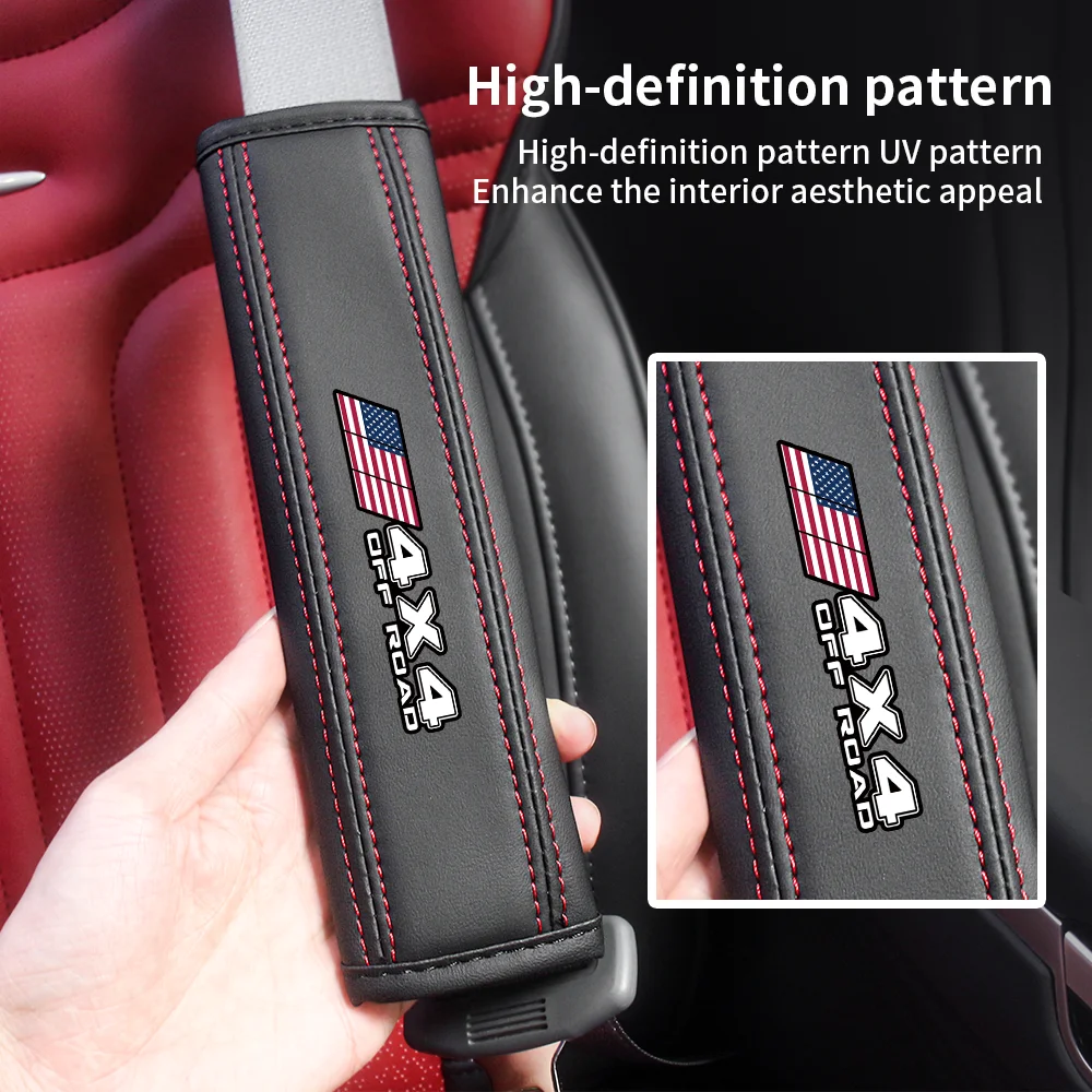4x4 Off Road Tri Farben Auto Sitz Gürtel Schulter Abdeckung Schützen Pads Für Jeep Grand Cherokee Wrangler JK Gladiator kompass Patriot – Detail 2