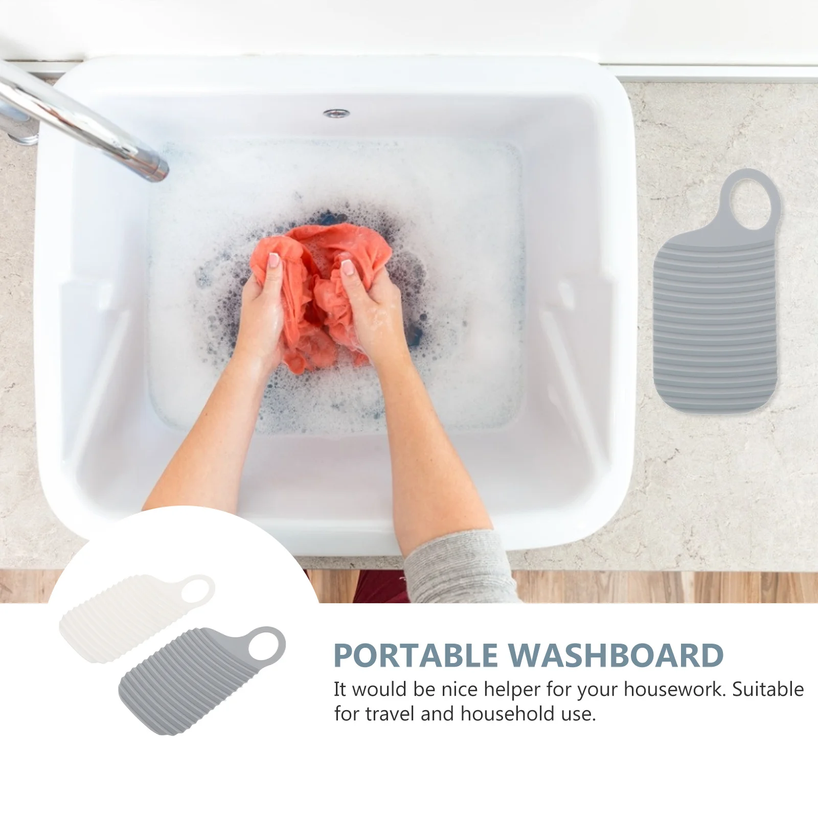 

6Pcs Mini Washboard Smooth Burr-Free Travel Wash Board for Underwear Socks Baby Clothes Laundry Household Supplies