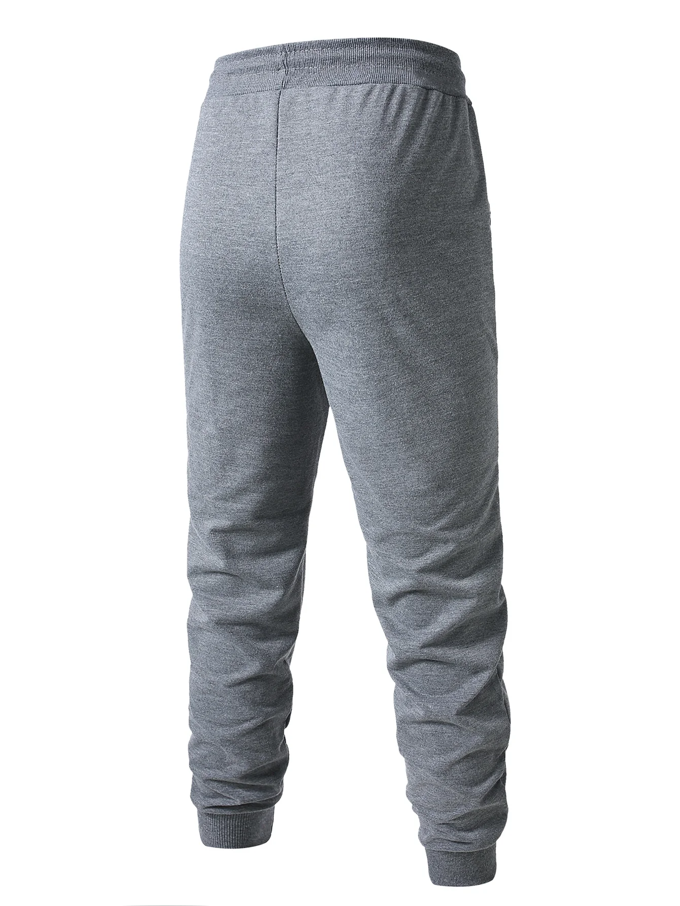 Spring and Autumn Basic Solid Color Double Drawstring Jogger Pants Men's Loose Fit Outdoor Hiking Commuting Casual Sports Trousers