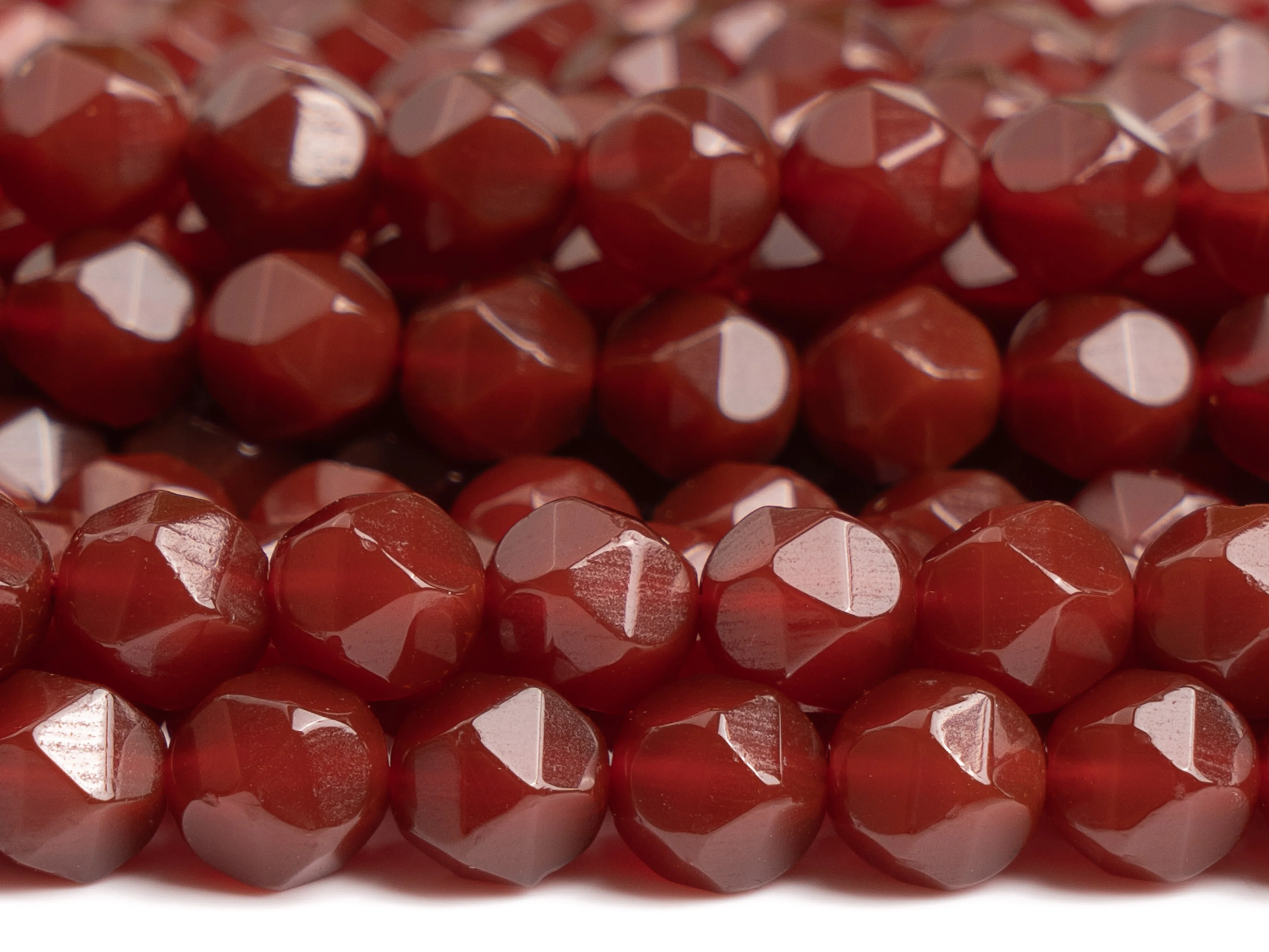 7-8MM Carnelian Beads Star Cut Faceted Grade AAA Genuine Natural Gemstone beads for New Year Gift Jewelry Making