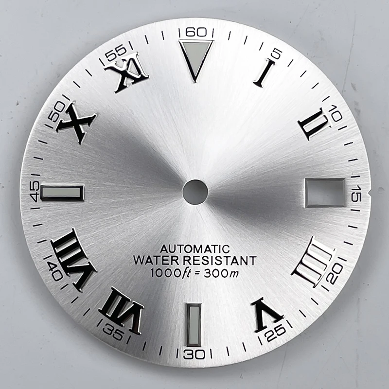 NH35 الطلب S شعار 28.5 مللي متر Sunray 62MAS Prospex روما مؤشر استبدال أجزاء وزارة الدفاع الأخضر مضيئة مناسبة ل NH35N/H36 ساعة الطلب