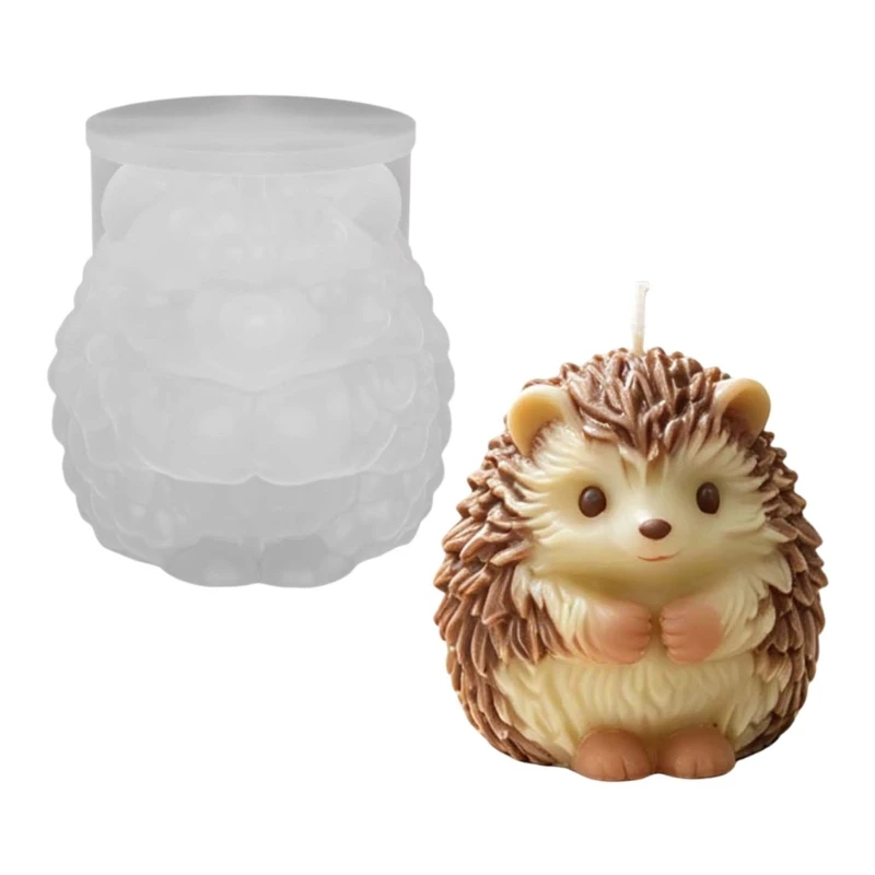 Handwerkliche Igel-Kerzenform aus Silikon mit realistischen für die Geschenkherstellung und Heimdekorationsprojekte 3XUF – Detail 1