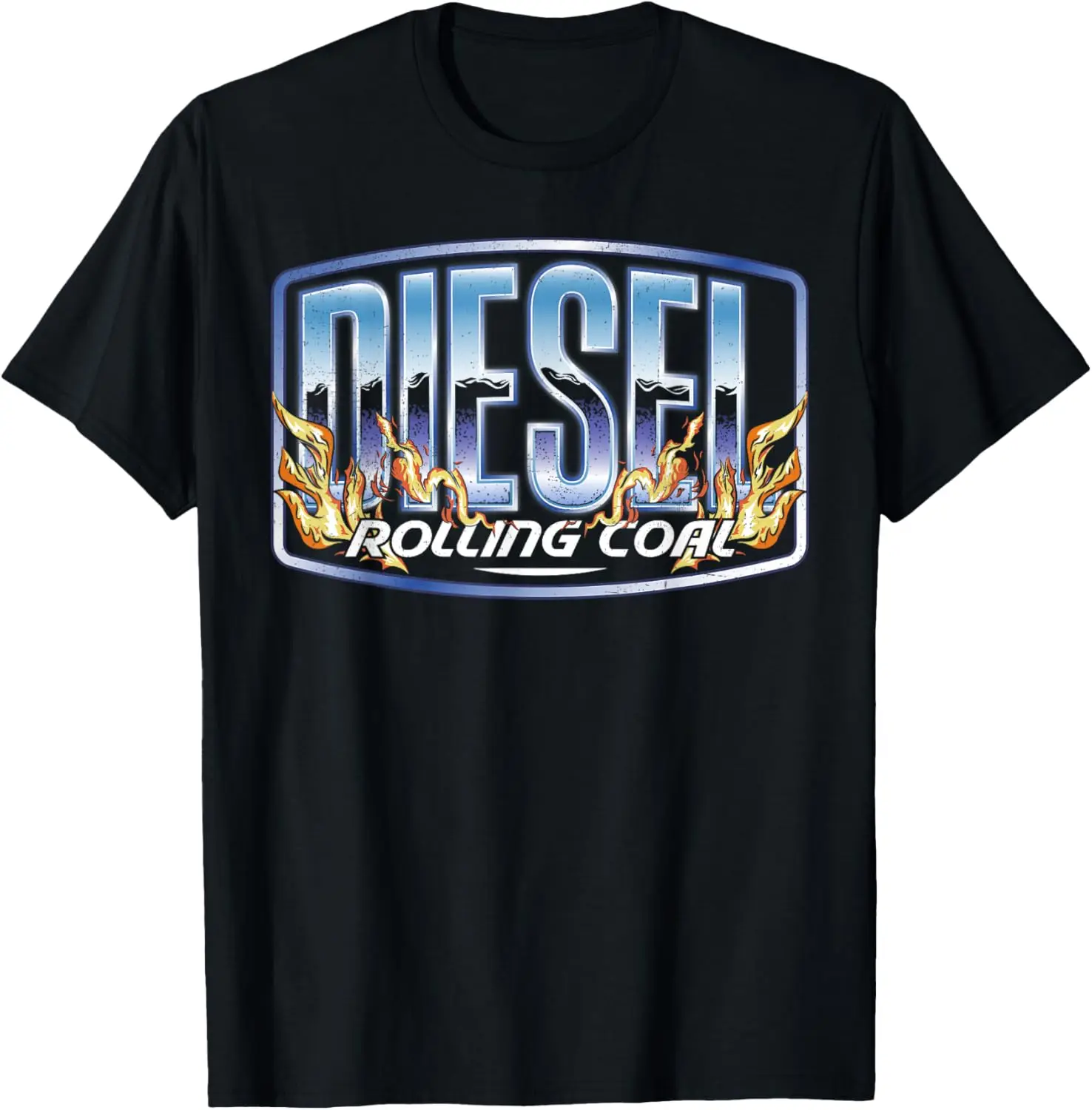 Diesel Rolling Coal Trucker Truck Driver Mechanic Retro Men T-Shirt 100% Cotton Trendy Y2K Short-Sleeve Tee-Soft, Quick-Drying,