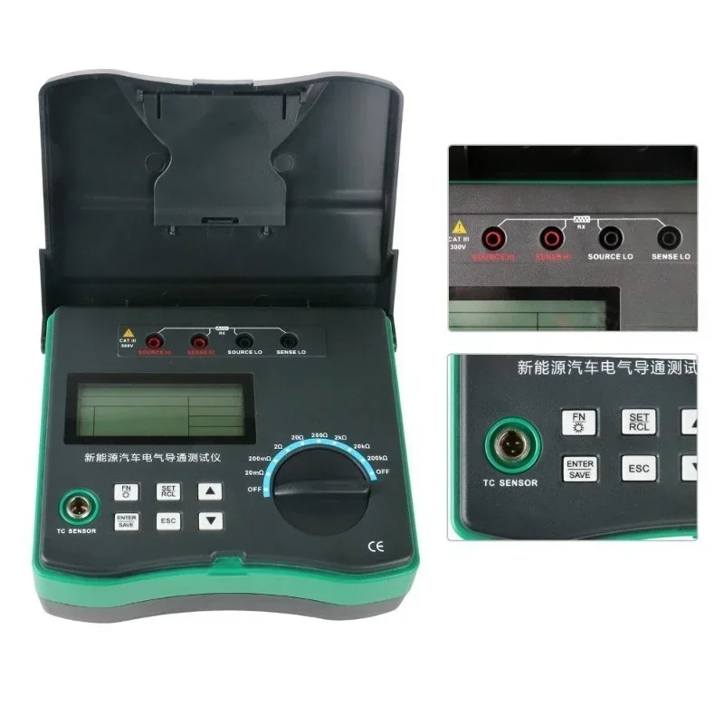 New energy vehicle electrical conduction tester, DC micro ohm resistance meter milliohm meter