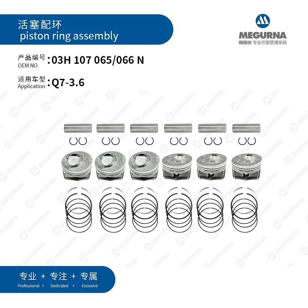 STD 6pcs 89mm Engine Piston Ring Kit 03H107065N 03H107066N for 3.6L VR6 Gas VW Touareg AUDI Q7 Porsche Cayenne Pistons Rings Rod