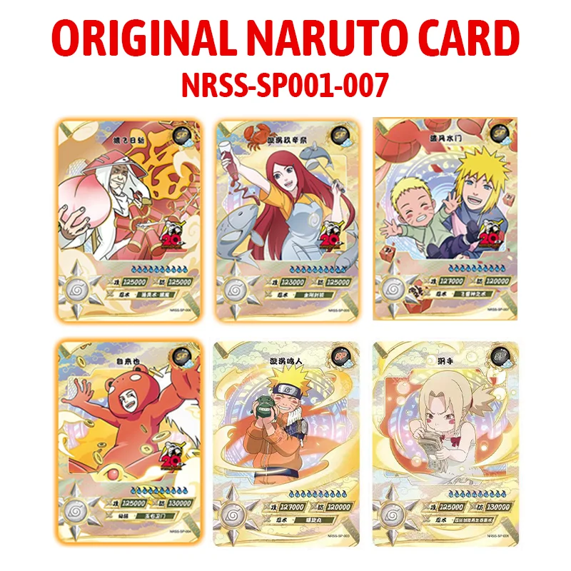 Katou asli kartu Anime Naruto NRSS SP seri penuh No.001-007 kartu tunggal kartu langka koleksi Tsunade permainan hadiah mainan anak-anak