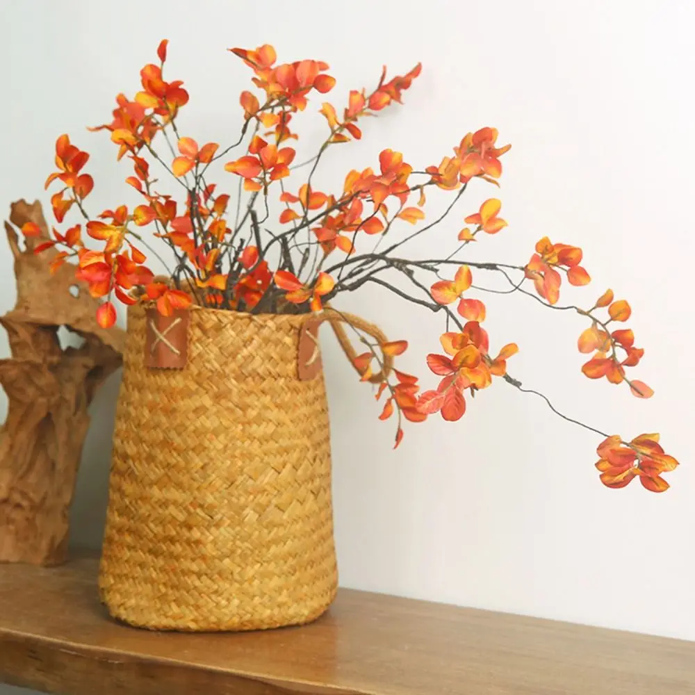 59cm/90cm Autumn Leaf Plant Bouquet Simple Handmade Flower Arrangement Creative Artificial Maple Leaf