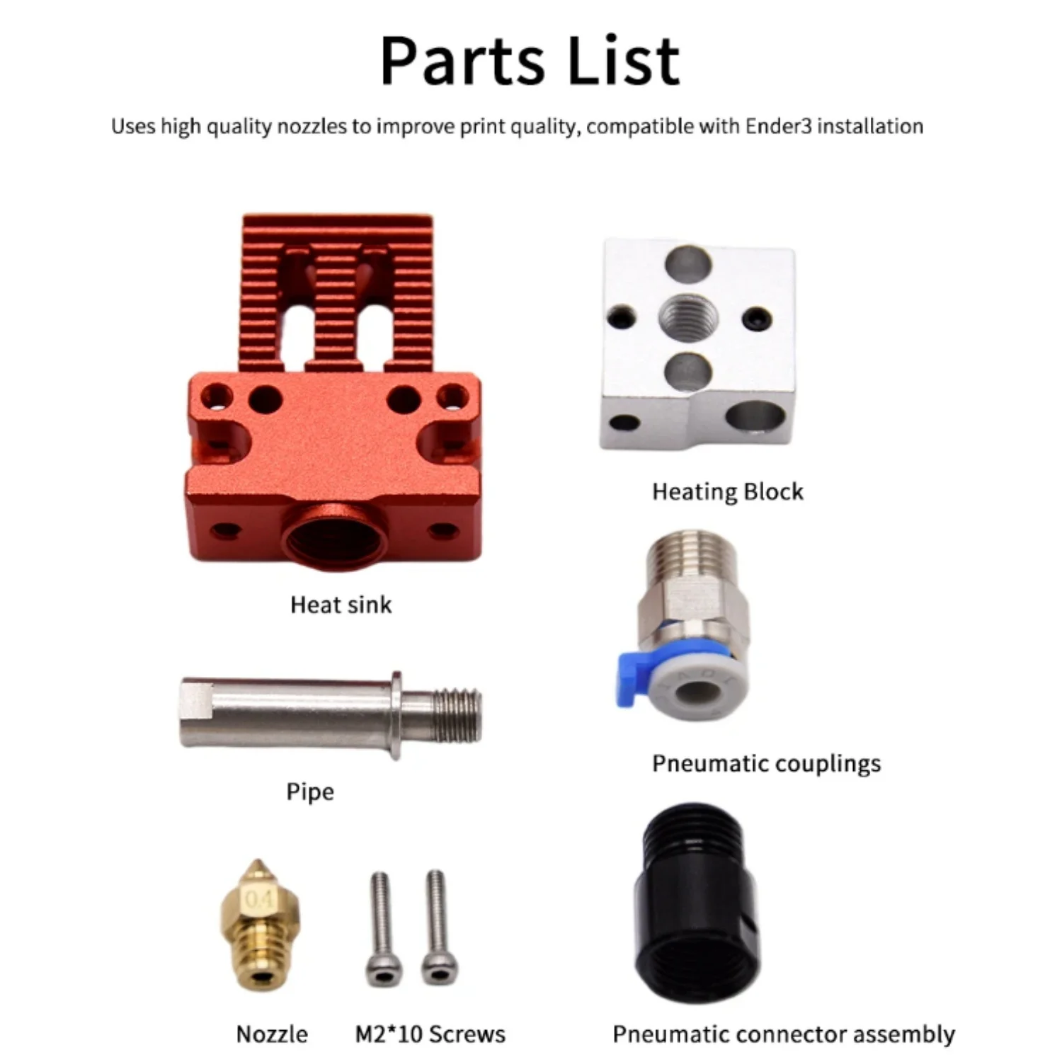 Creality CR-6 SE Hotend Kit, Extruder-Hotend-Düsen-Kit aus Aluminiumlegierung, mit MK-Düse und Silikonsocke für 3D-Drucker CR-6 SE – Detail 8