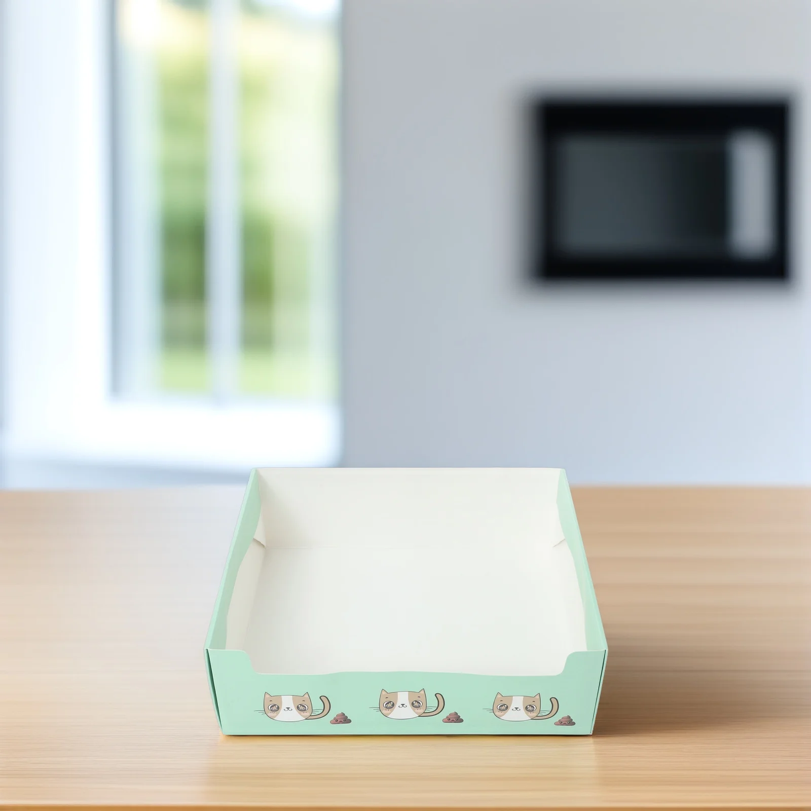 

Disposable Cat Litter Box Lightweight Green Portable Foldable Travel Pee Guard Durable Sturdy Kitten Training Outdoor