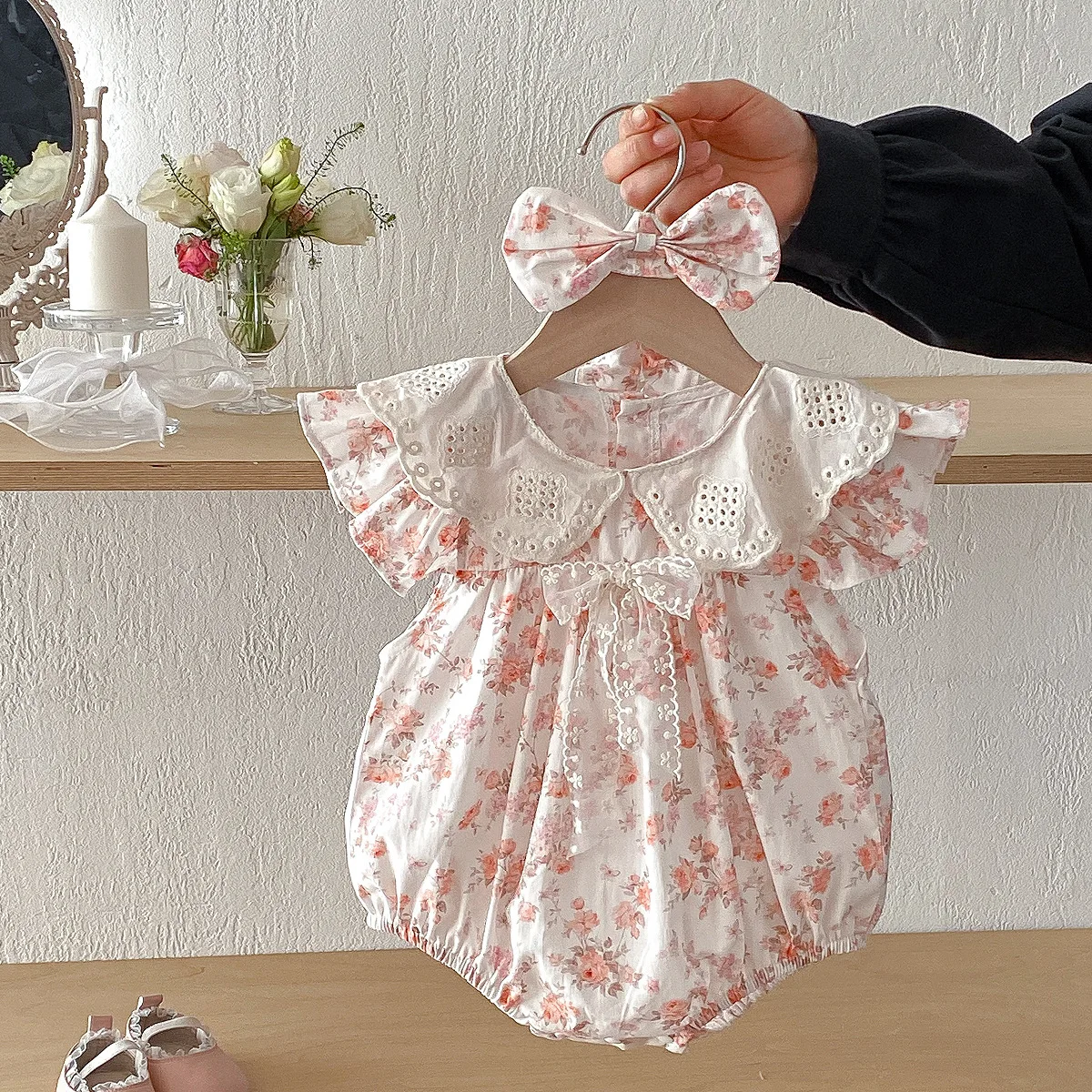 

ZOETOPKID 2026 New Summer Clothing Kids Princess Dresses Infant Baby Romper Short Sleeved Cotton Print Baby Girl Party Dress
