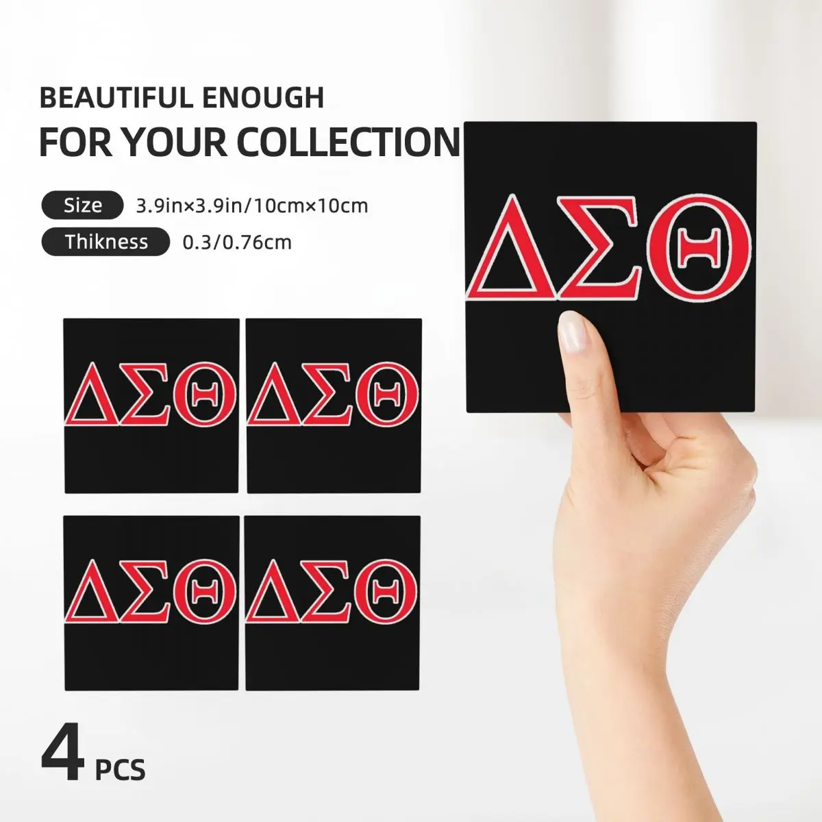 Delta Sigma Theta Sorority Coaster Ceramics Mat Decoration And Accessories For Table Mat For Kitchen Dining Table Mat Coffee Mat